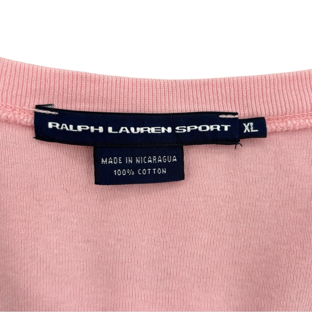 Ralph Lauren Sport Soft Pink Cotton Jersey V-Neck T-Shirt Sz.XL - Picture 7 of 10